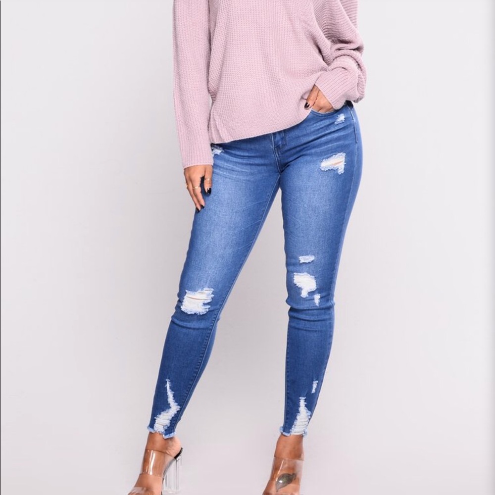 Fashion Nova Distressed Jeans